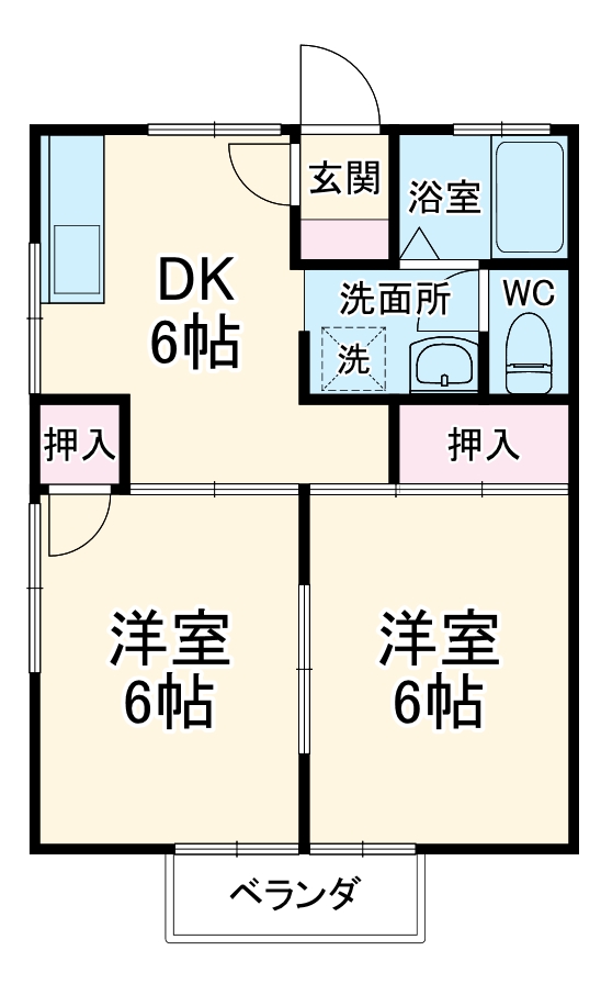 豊保コーポの間取り