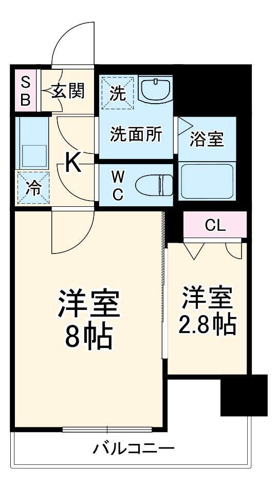 Asclaire京都西院の間取り