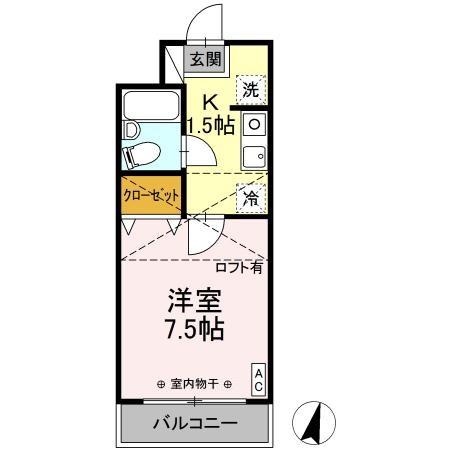 メゾンシャレー・103号室の間取り
