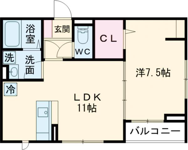 Kルポゼの間取り