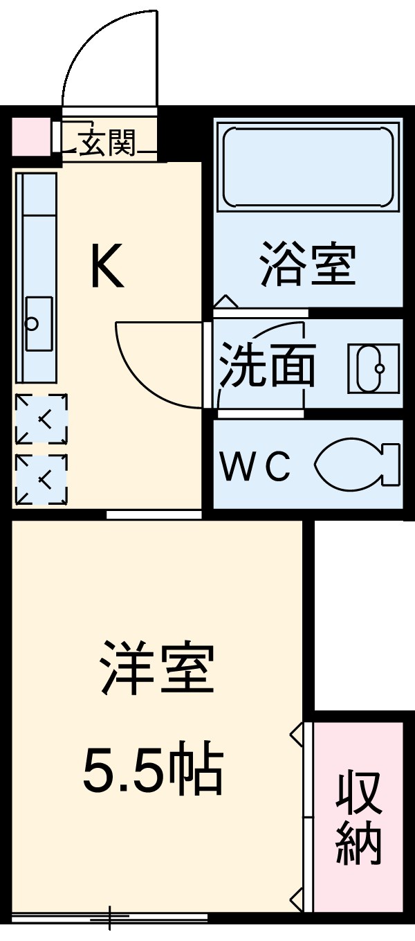 コートハウスフナツ・103号室の間取り