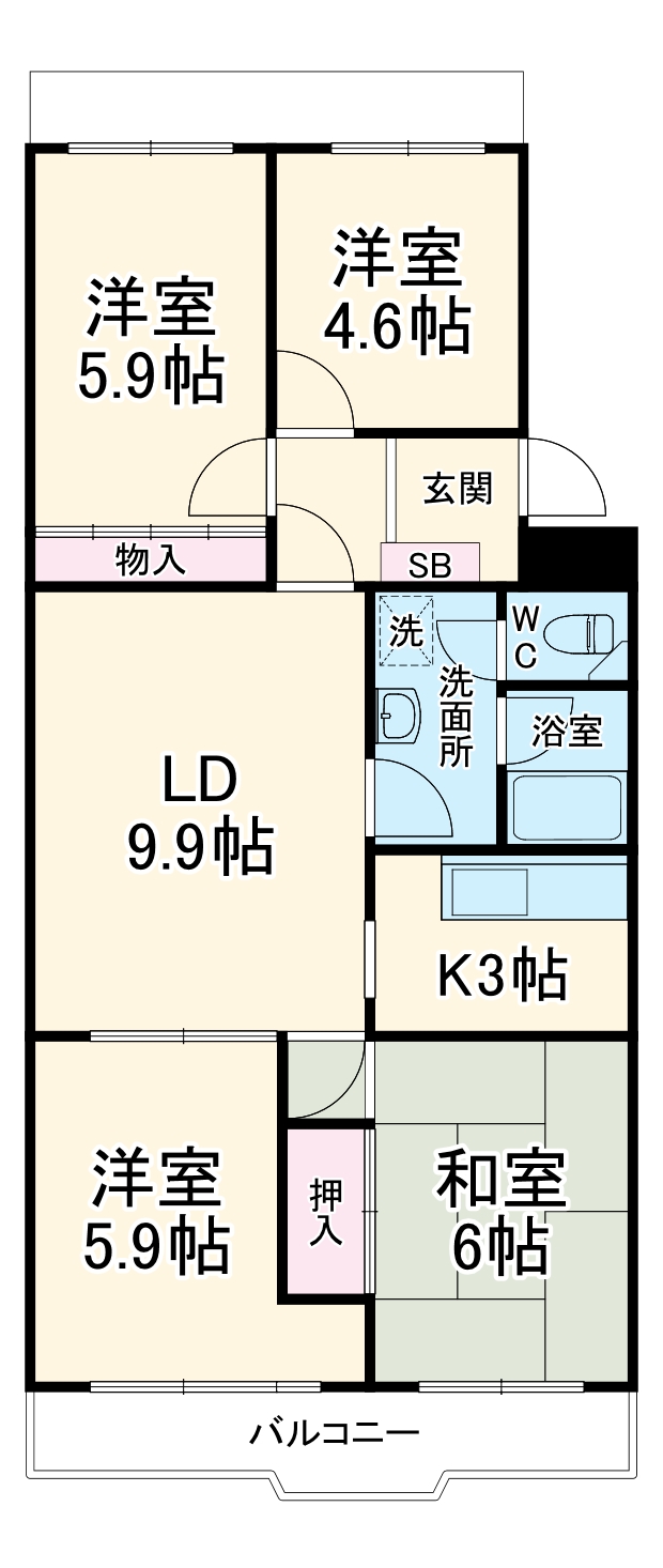 ヴェラハイツ春日部の間取り