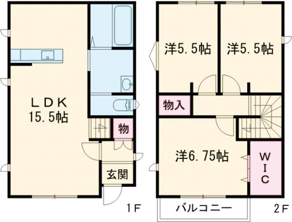 Villa MIYUKI E棟の間取り