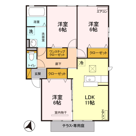 ラ・カサベルデ Bの間取り