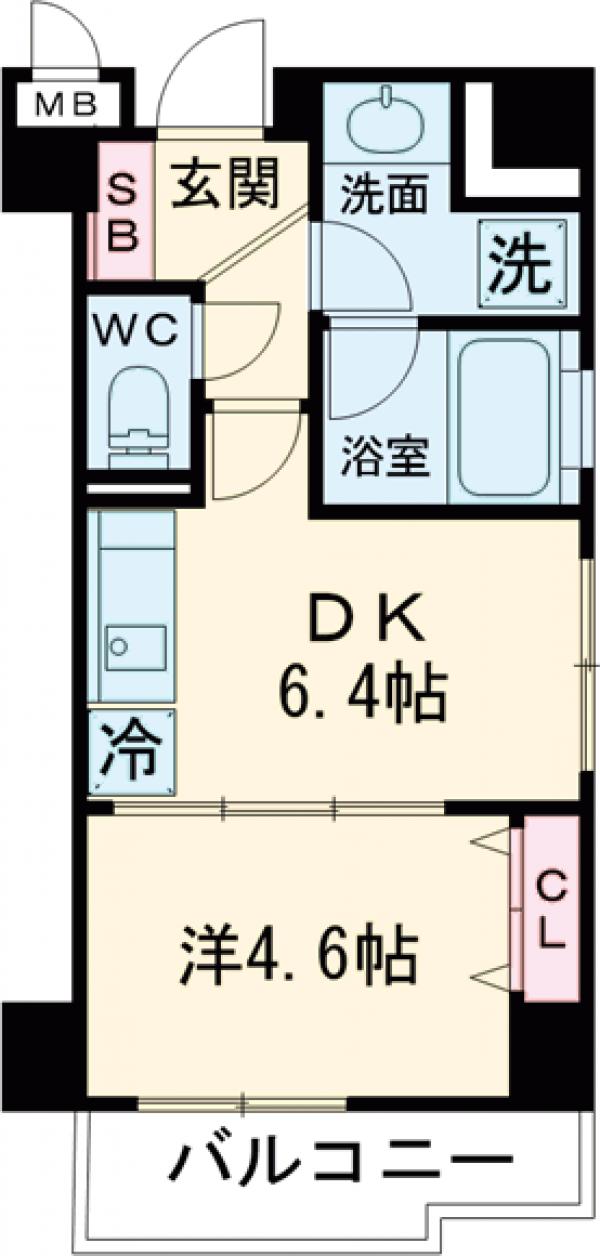 グランジュール明大前・101号室の間取り
