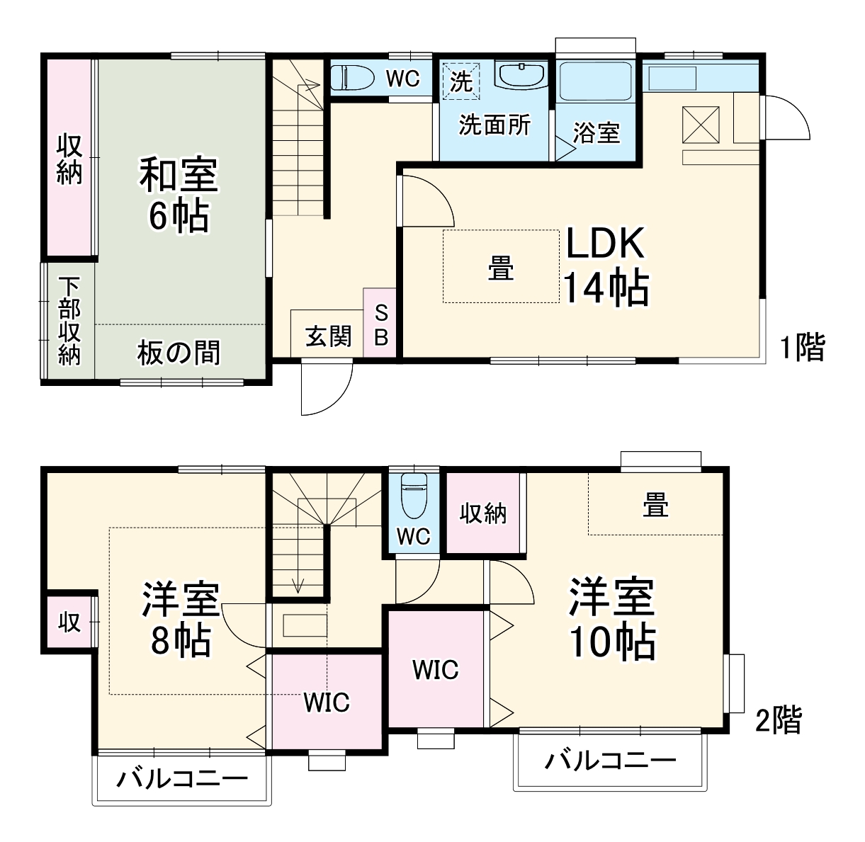 辻戸建の間取り