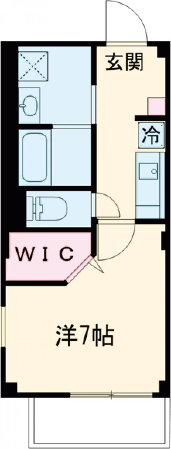 ｂ’ＣＡＳＡ　Ｈｉｋｉｈｕｎｅ・202号室の間取り