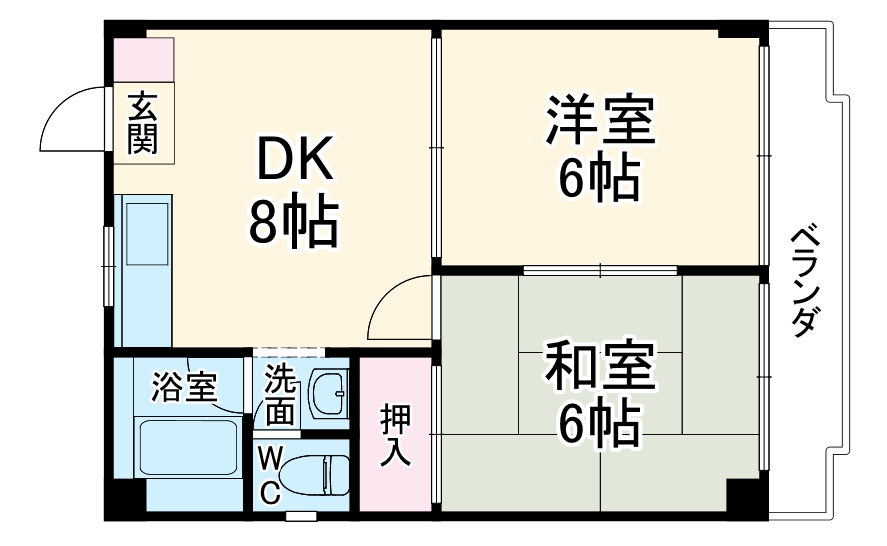 サンシャイン三津屋の間取り