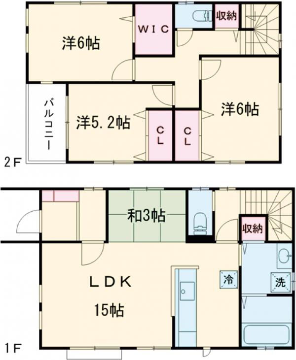 並木町3丁目戸建賃貸住宅の間取り