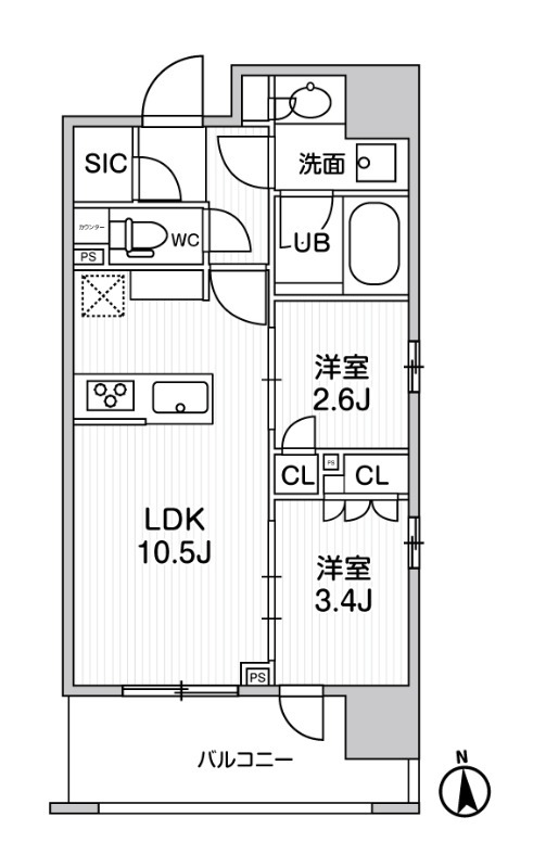 シーズンフラッツ新御徒町イーストの間取り