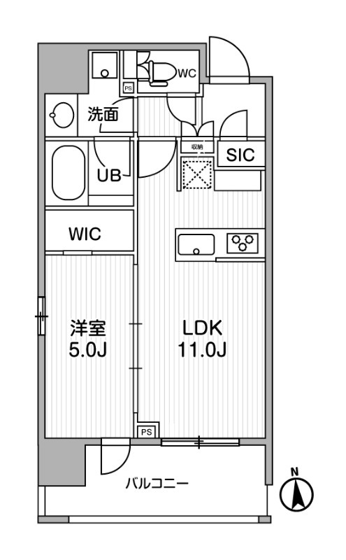 シーズンフラッツ新御徒町イーストの間取り