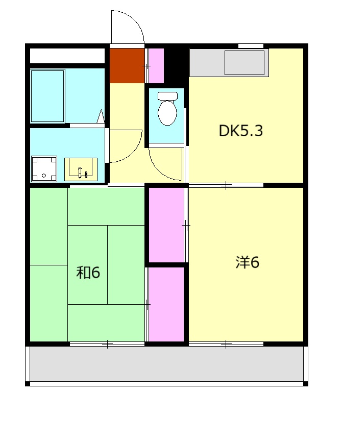 メープルハイツA棟の間取り