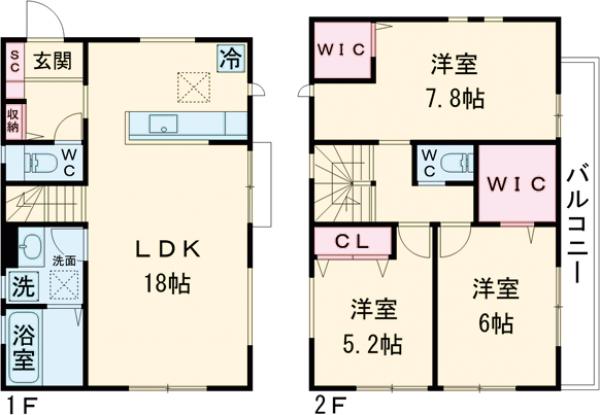 上北沢1丁目貸家2号棟 の間取り