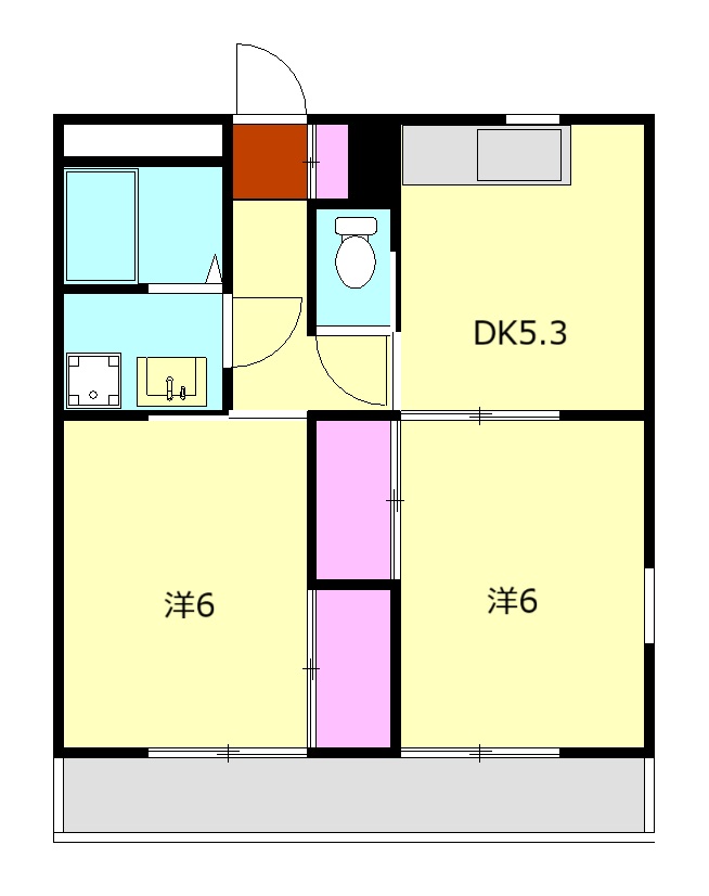 メープルハイツA棟の間取り