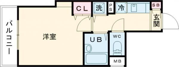 トーシンフェニックス高田馬場弐番館・106号室の間取り