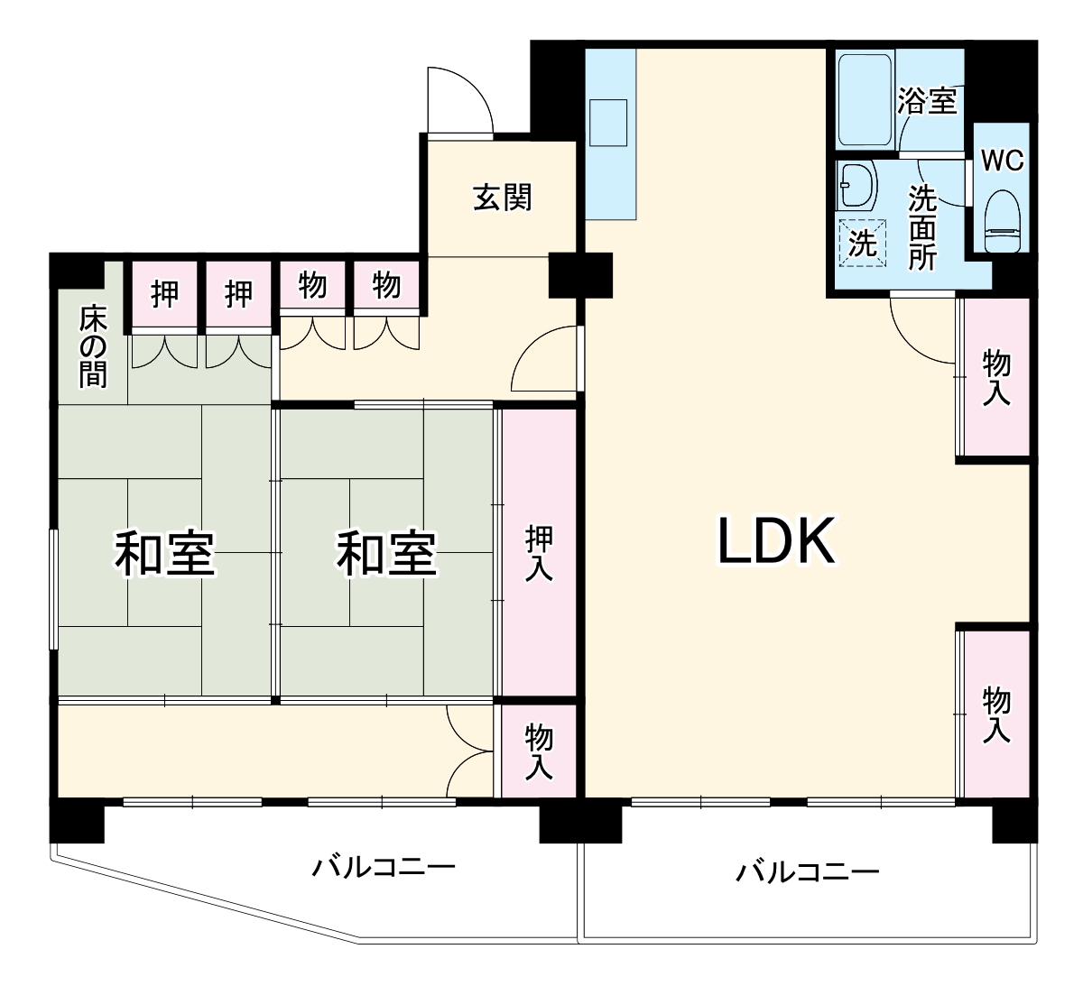 エバービューハイツの間取り