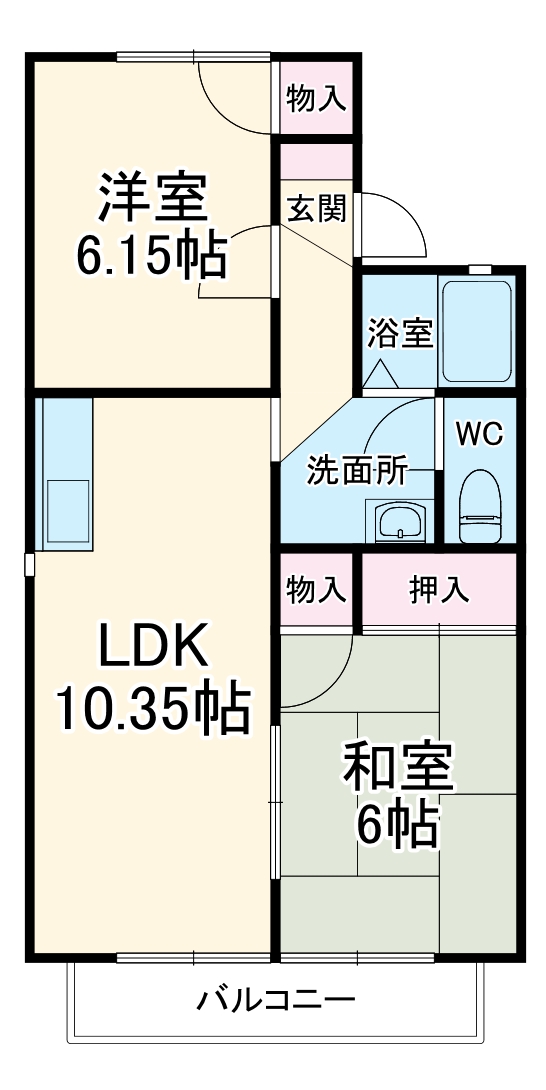 プレミールハイツ弐番館の間取り