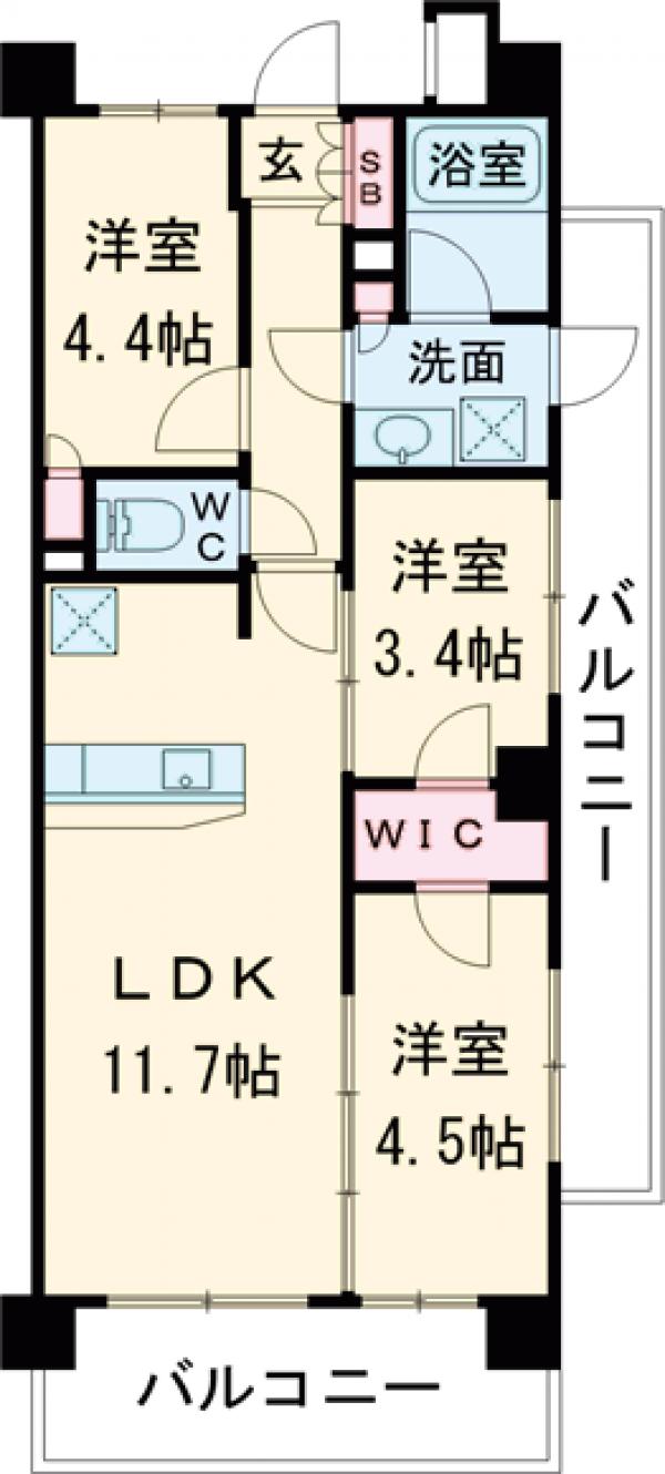 ラグゼナ平井ノースの間取り