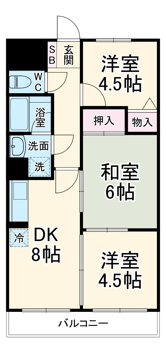 ライオンズマンション春日部第6の間取り