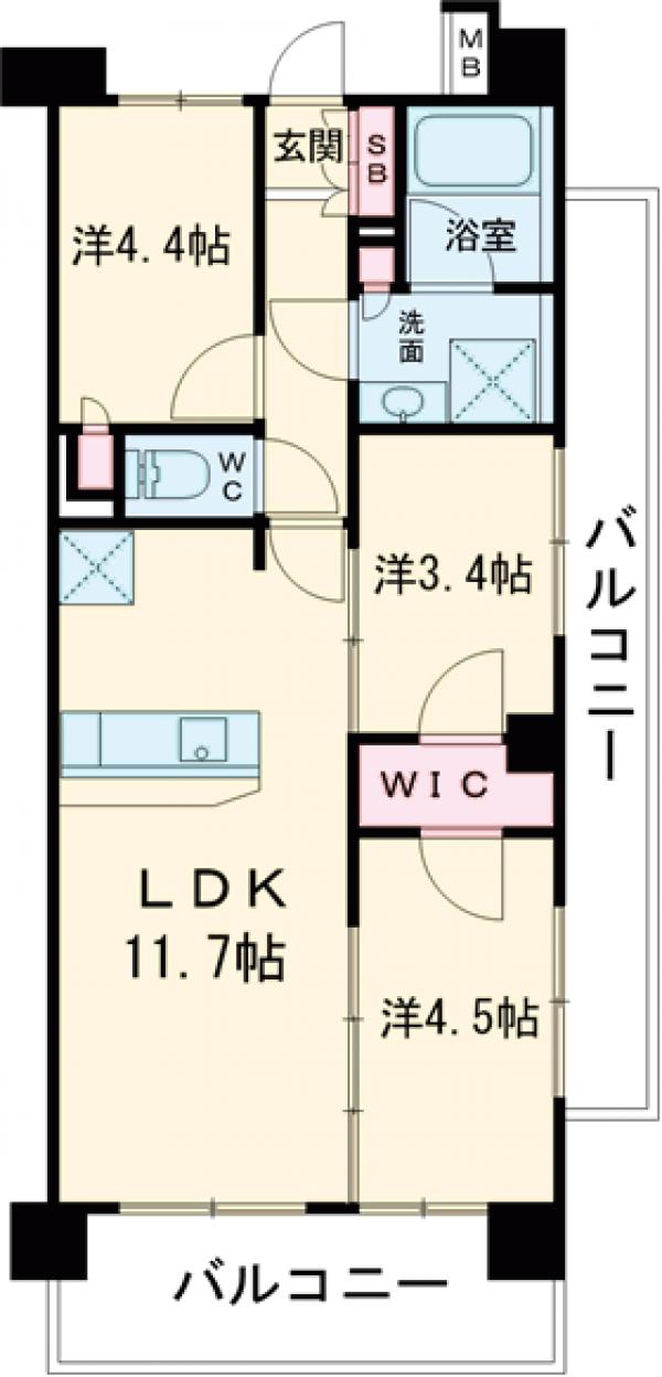 ラグゼナ平井ノースの間取り