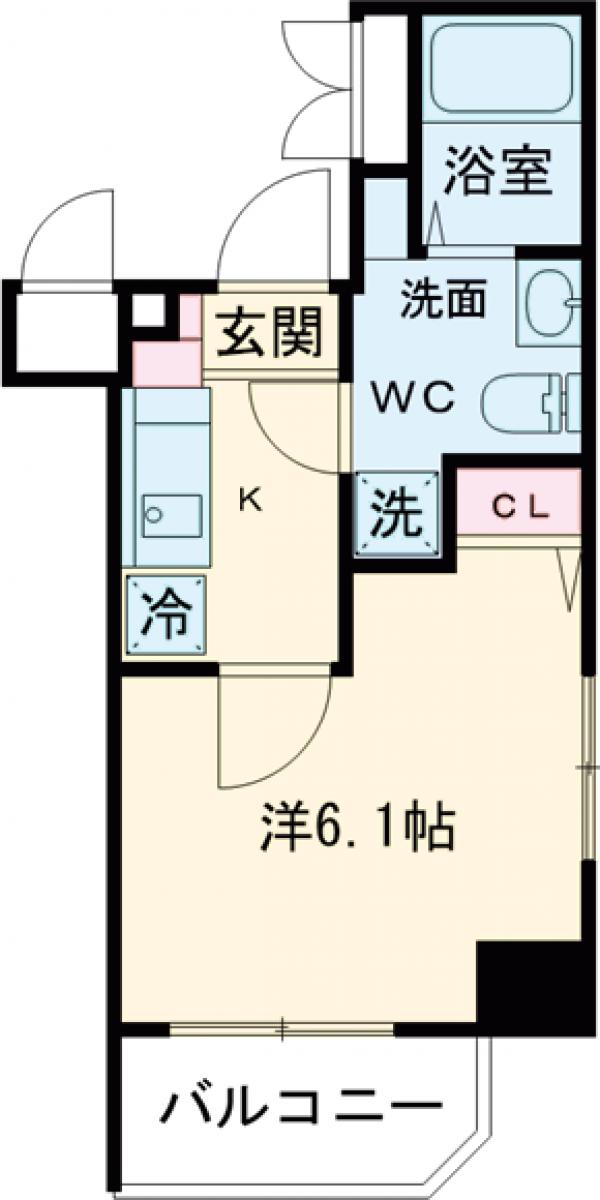 リヴシティ中野・405号室の間取り