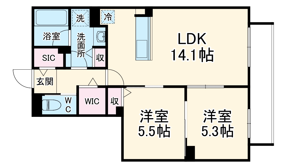 ファーナム スクエアの間取り