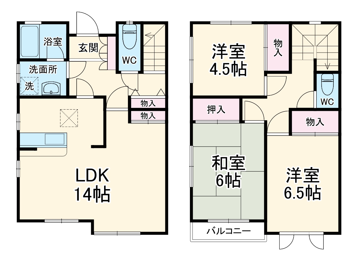 ウェルフェアーヒル Ⅱの間取り