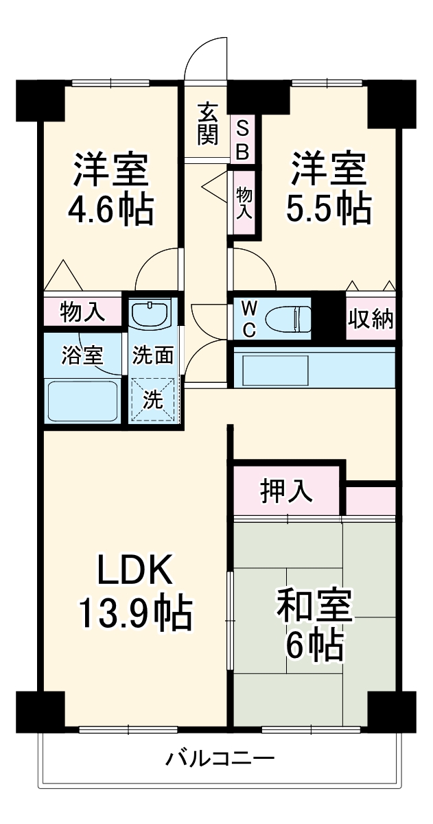 ビューハイツ高山の間取り