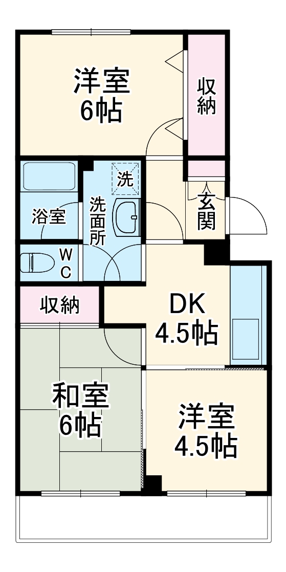 グリーンヒル藤が丘Ｃの間取り
