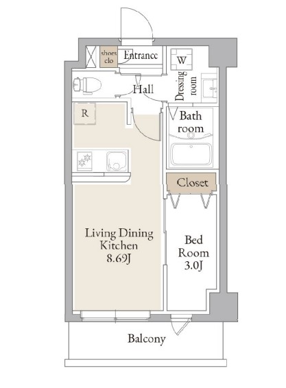 宝町の完工年月(2025年10月)築の賃貸マンションの間取り