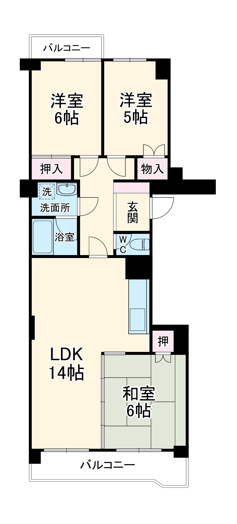 緑地公園パークマンションの間取り