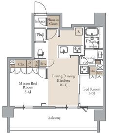 グランカーサ三ノ輪Ⅱ・804号室の間取り