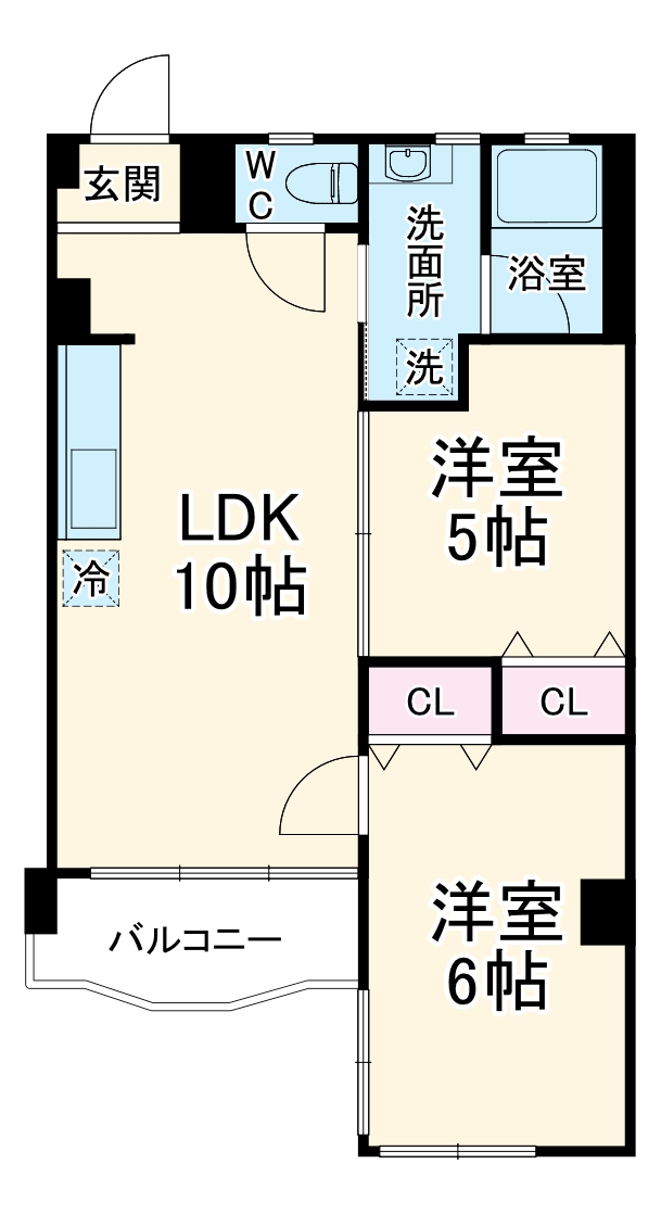 エルベコート豊中向丘の間取り