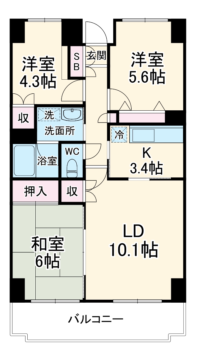 シャルネ95の間取り