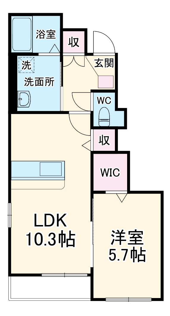 (仮称)豊中市豊南町南賃貸アパートの間取り