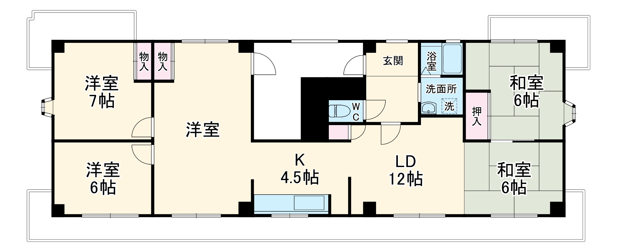 緑地公園第3千里ハイツの間取り