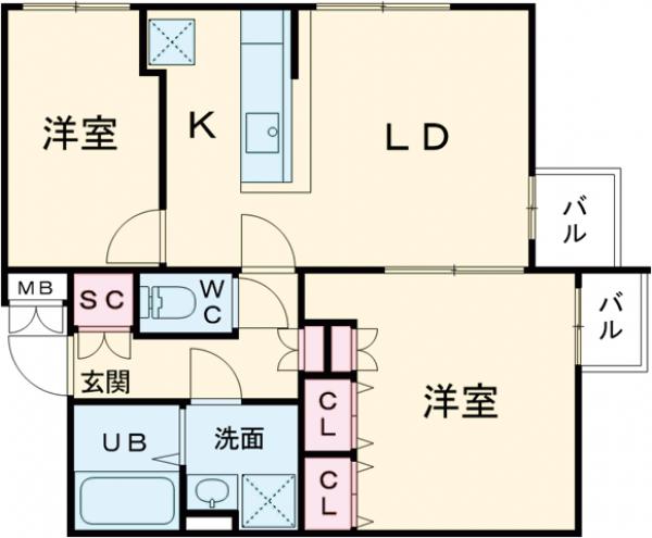 プライマル駒沢大学の間取り