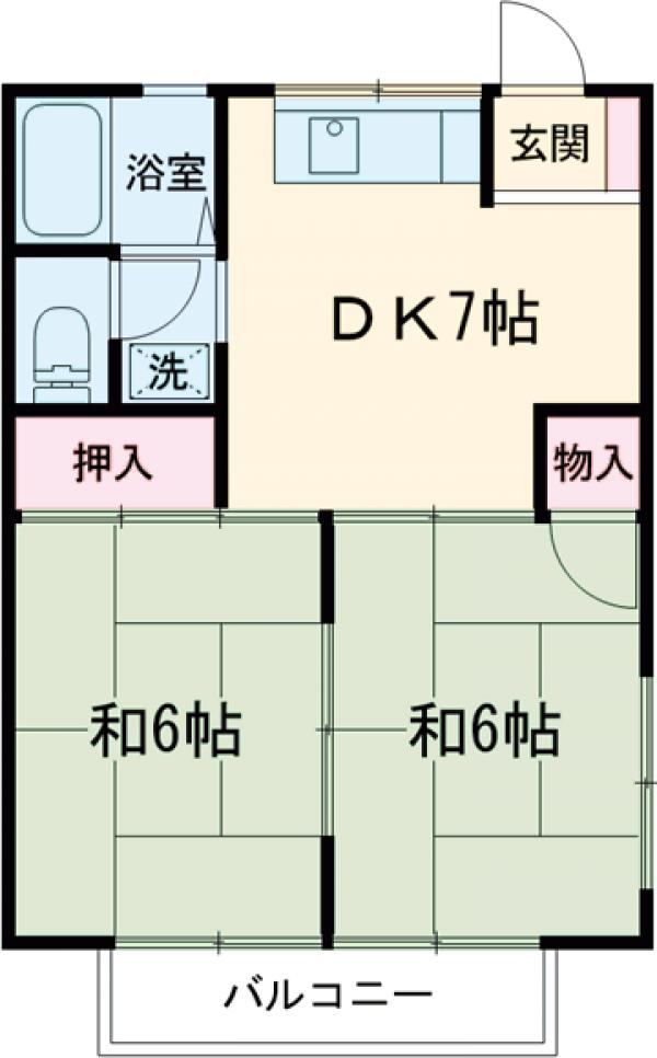 東原ハイツ1号棟の間取り