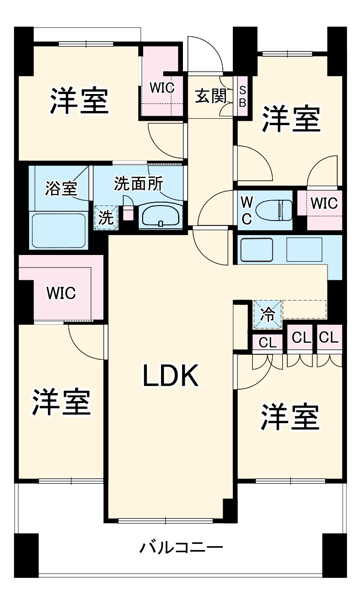 ザ・レジデンス本牧横浜ベイサイドの間取り