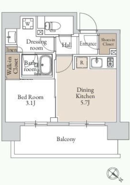 グランカーサ三ノ輪Ⅲ・702号室の間取り