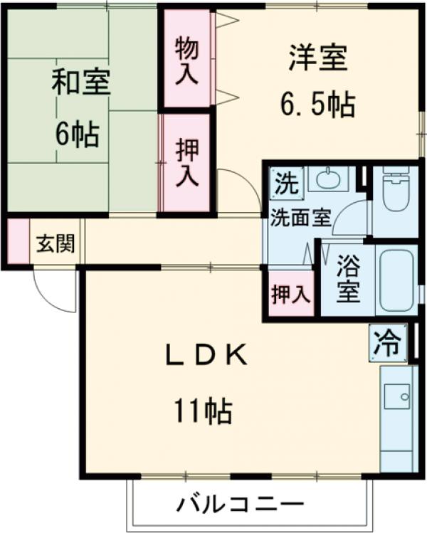 ハピエル福田の間取り