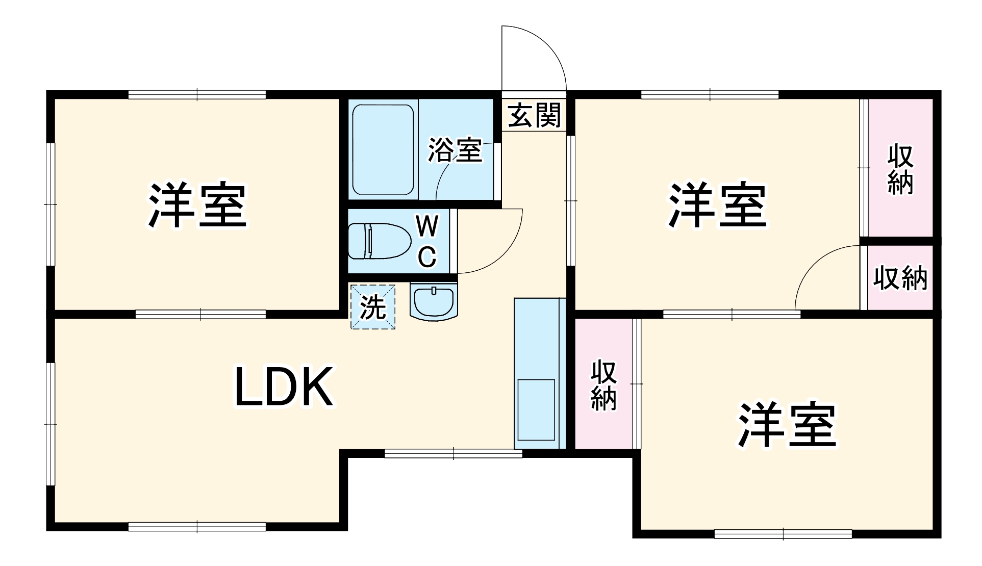 ReDEAL厚木飯山1号棟の間取り