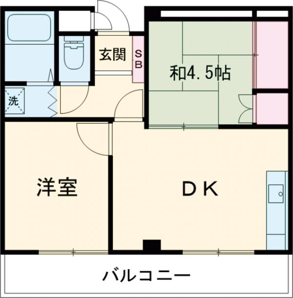 タカラ峰ハイツB棟の間取り