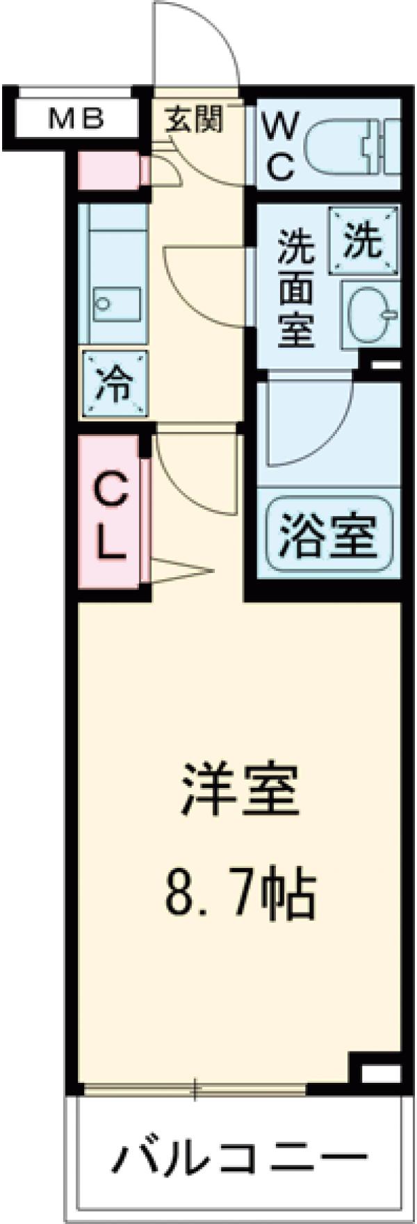 ベルグレードＮＦ・312号室の間取り