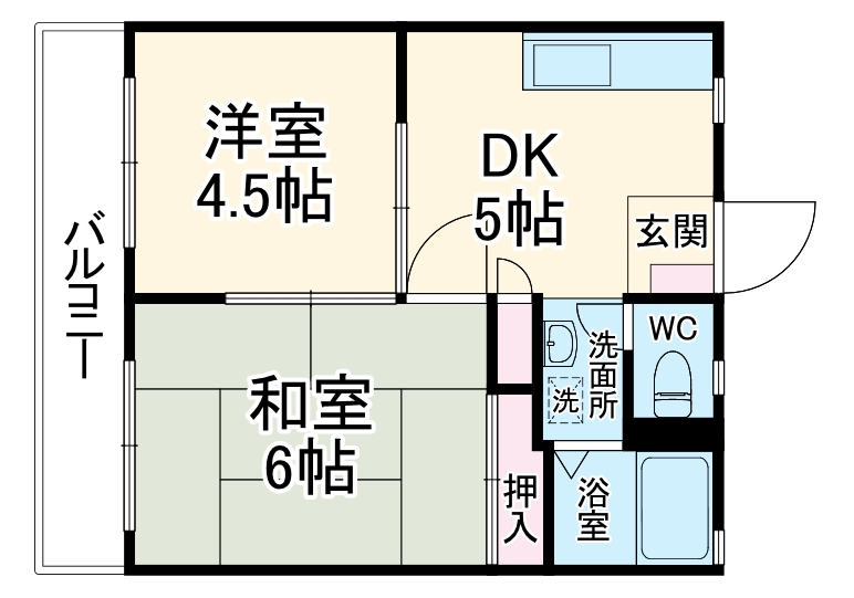 コーポ花の木Ⅱの間取り