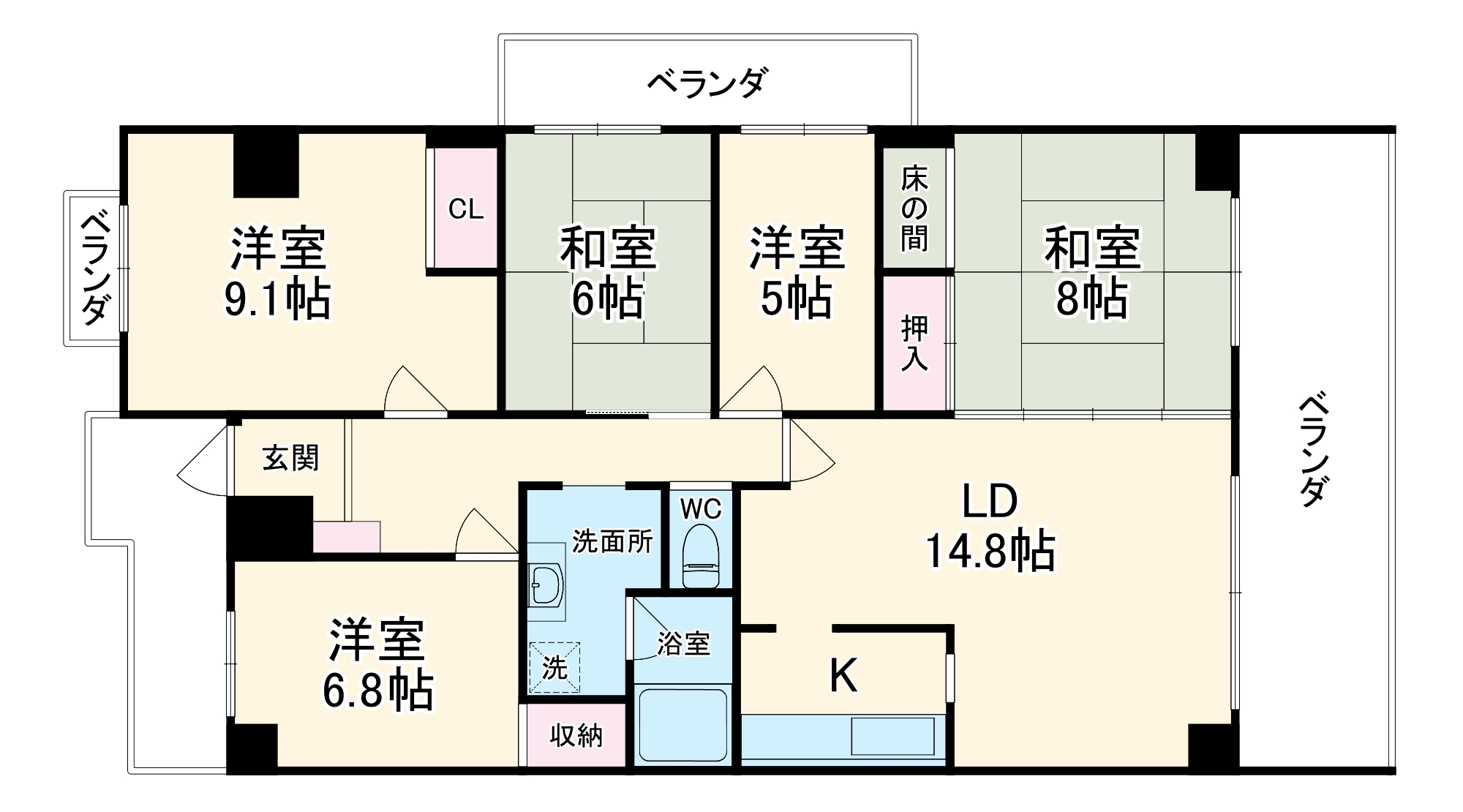 千里中央パークヒルズの間取り
