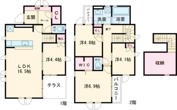 入間町3丁目戸建の間取り