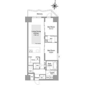 コンフォリア・リヴ谷町四丁目の間取り