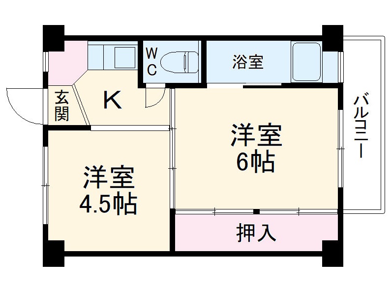 ビレッジハウス丸山4号棟の間取り