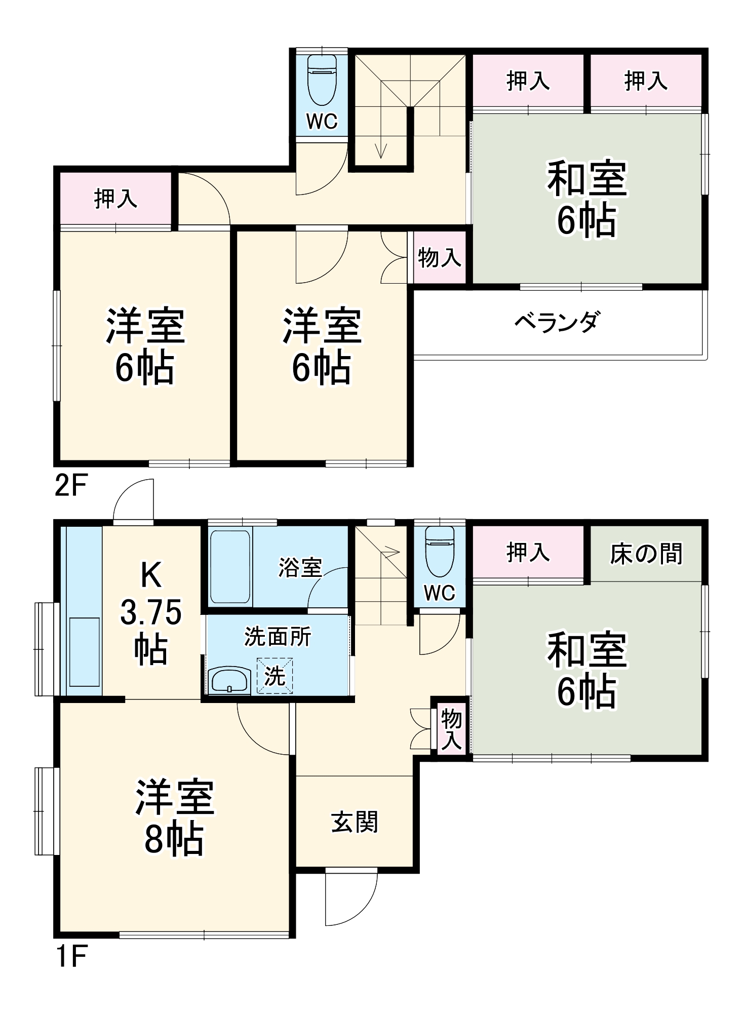 拾六間貸家の間取り